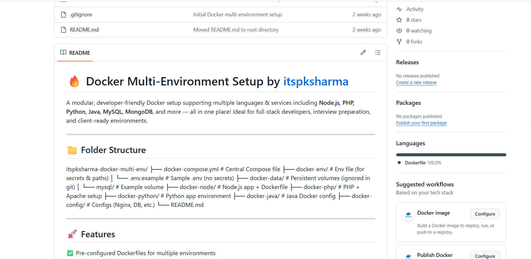 Docker Multi-Environment Setup