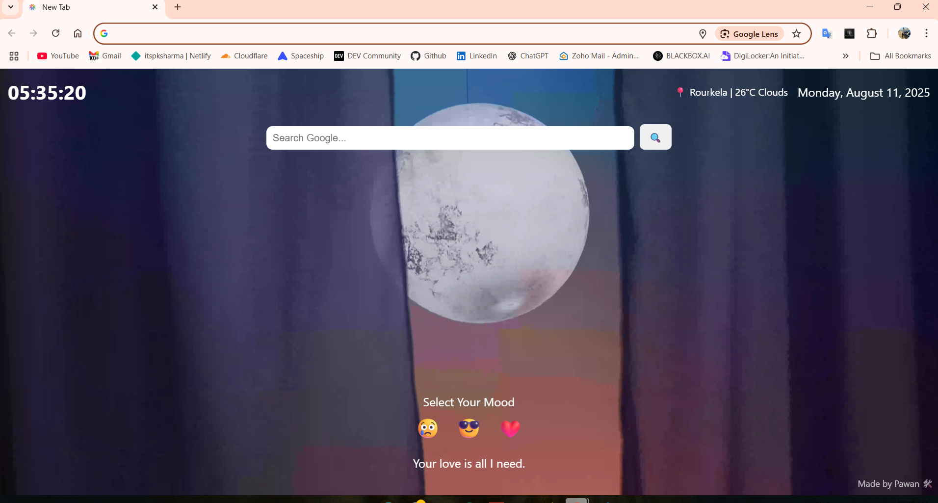 Mood-Tab (Chrome Extension)